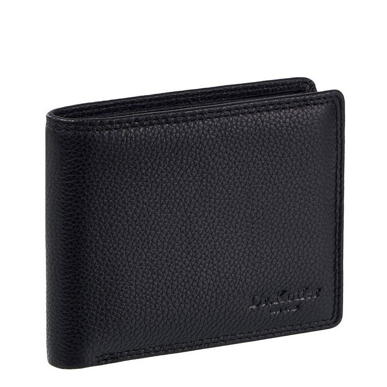 Портмоне Dr.Koffer 11*9 см нат. кожа, черный
