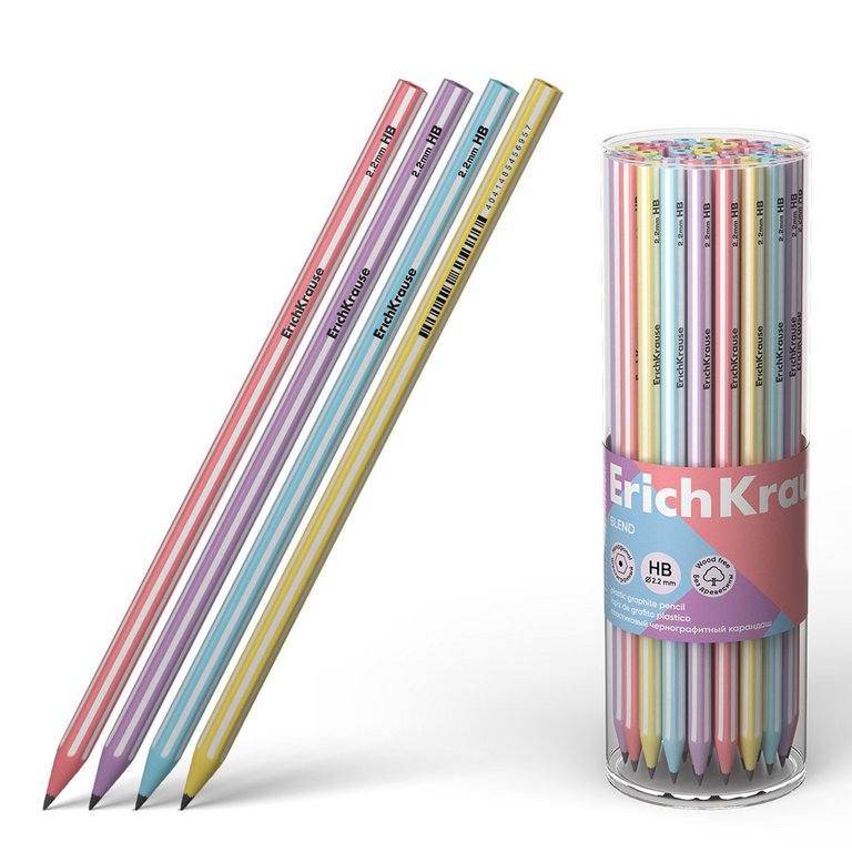 Карандаш ч/г HB пласт. корпус ErichKrause "Blend"