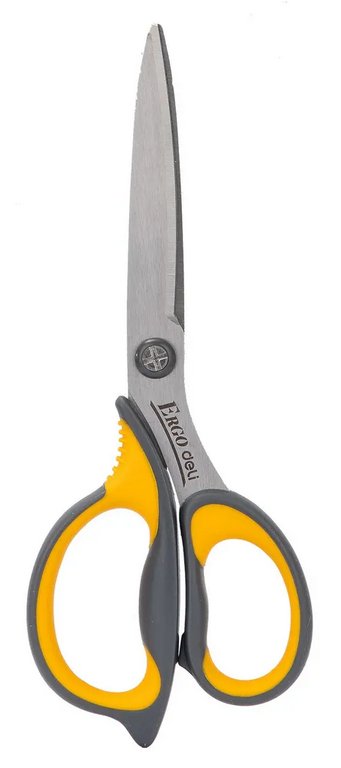 Ножницы 170 мм пластмас. эргоном. рукоятка с резиновыми вставками Deli