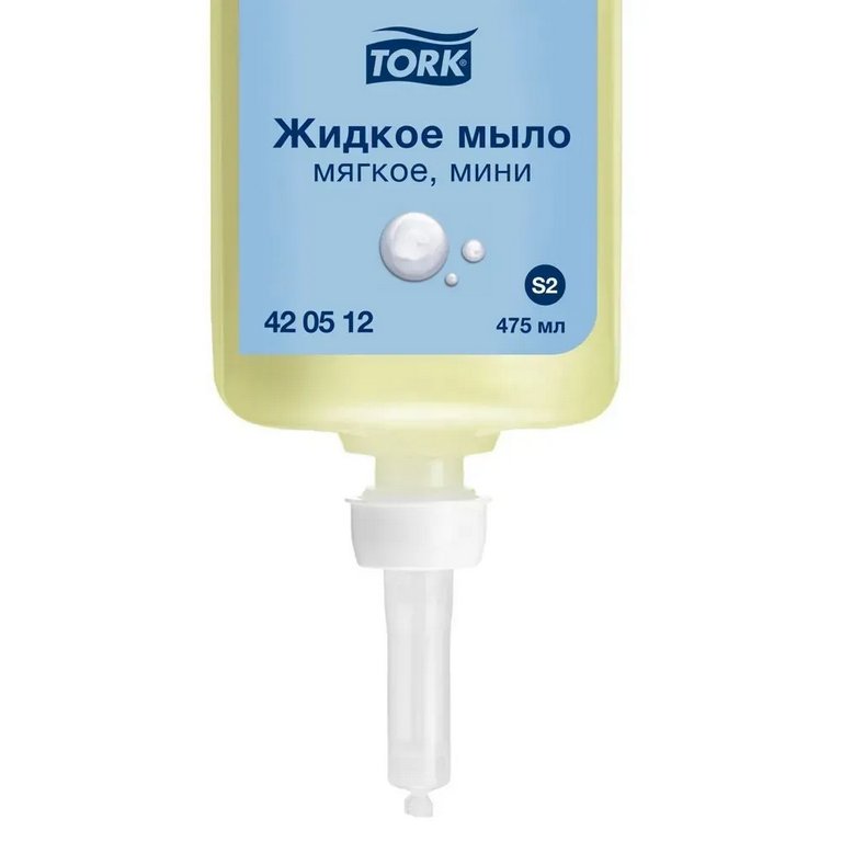 Мыло жидкое д/диспенсера 0,475 л Tork (S2) Мыло жидкое д/диспенсера 0,475 л Tork (S2)