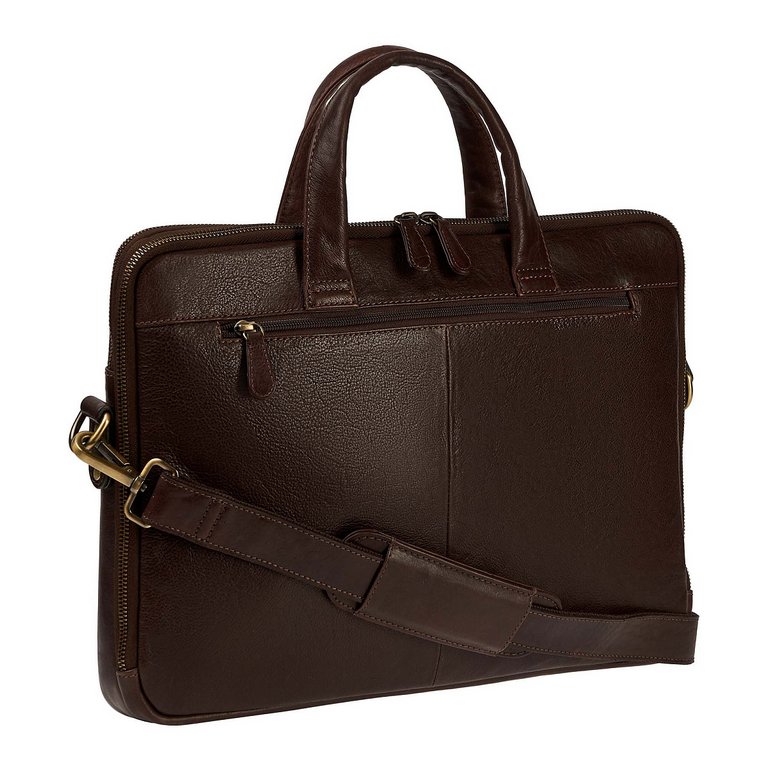 Портфель Dr.Koffer 39*31*6 нат. кожа, коричневый