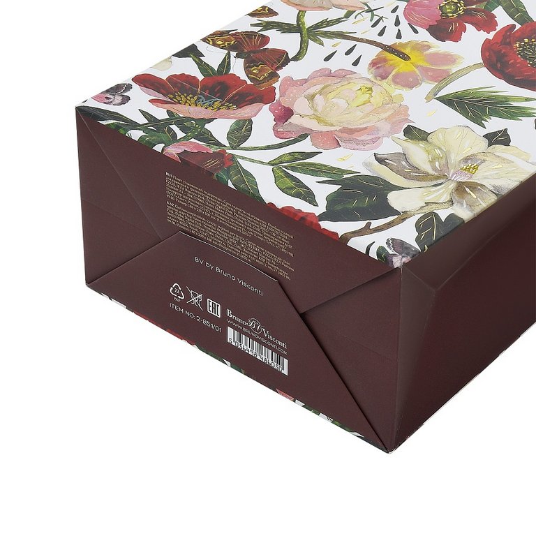Пакет бумажный 18*23см матовый "Flora. Пионы" BrunoVisconti