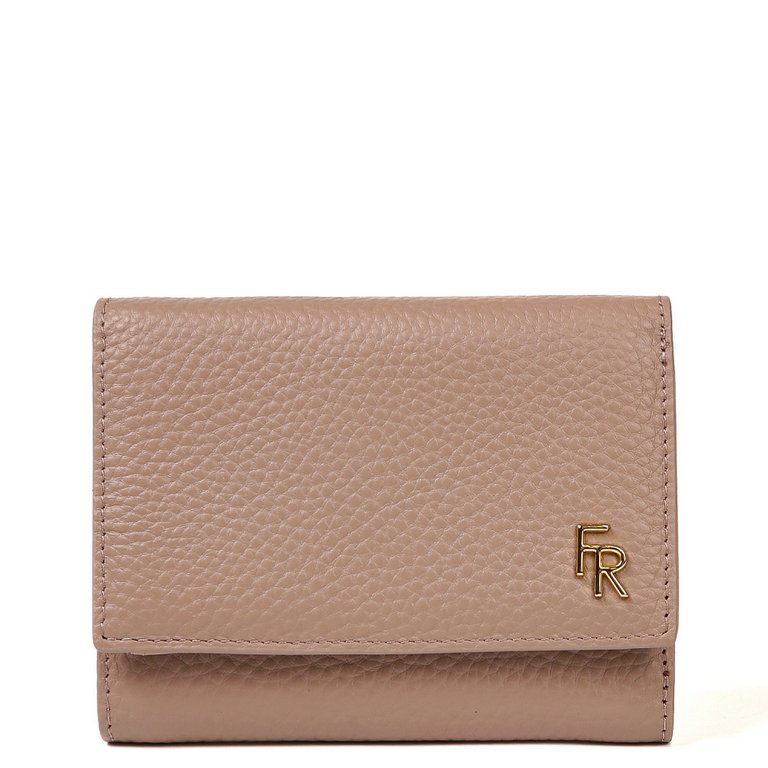 Портмоне FABRETTI женское, нат. кожа, 11*8,5*2 см, бежевый