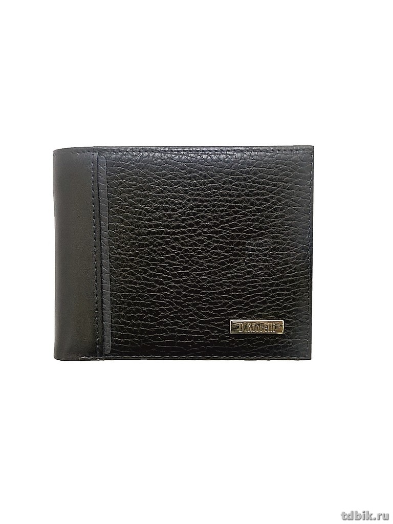 Портмоне D.Morelli мужское "Бруно" нат.кожа, черный с синим