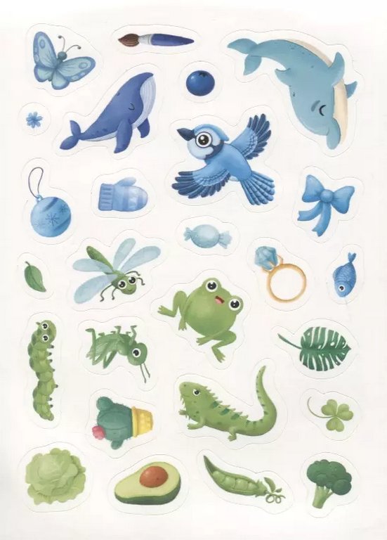 Набор наклеек 100 шт "Цвета" ПРОФ-пресс