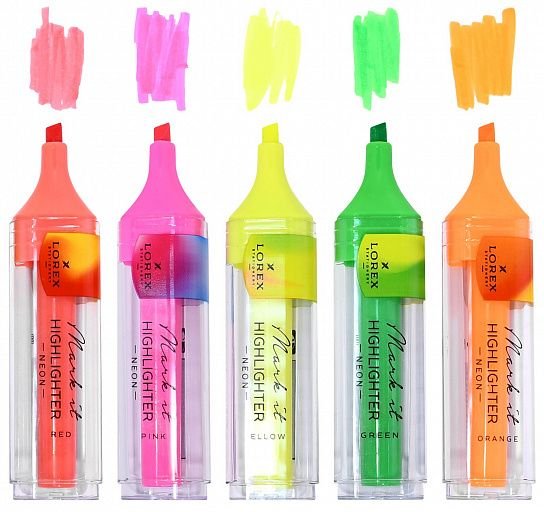 Текст-маркер LOREX "NEON" 1-5 мм (ассорти)