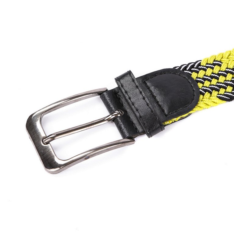 Ремень FABRETTI универсальный, полиэстер размер 125, желтый/чёрный