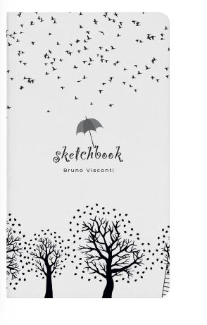 Скетчбук  92*167 мм, 112л., тв. обл. "SKETCHBOOK" (8 ВИДОВ)