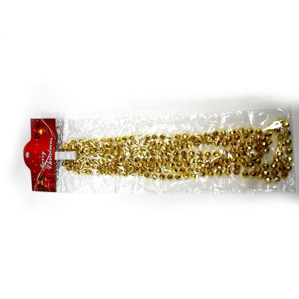 Бусы цвет золото многогранные 8мм*2,7 м