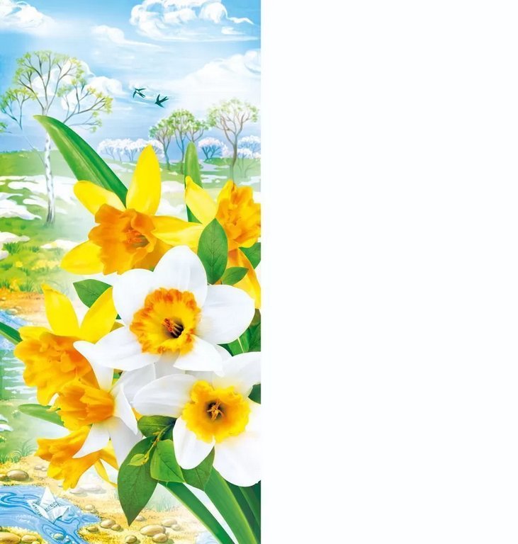 Открытка 8 Марта! евроформат без текста