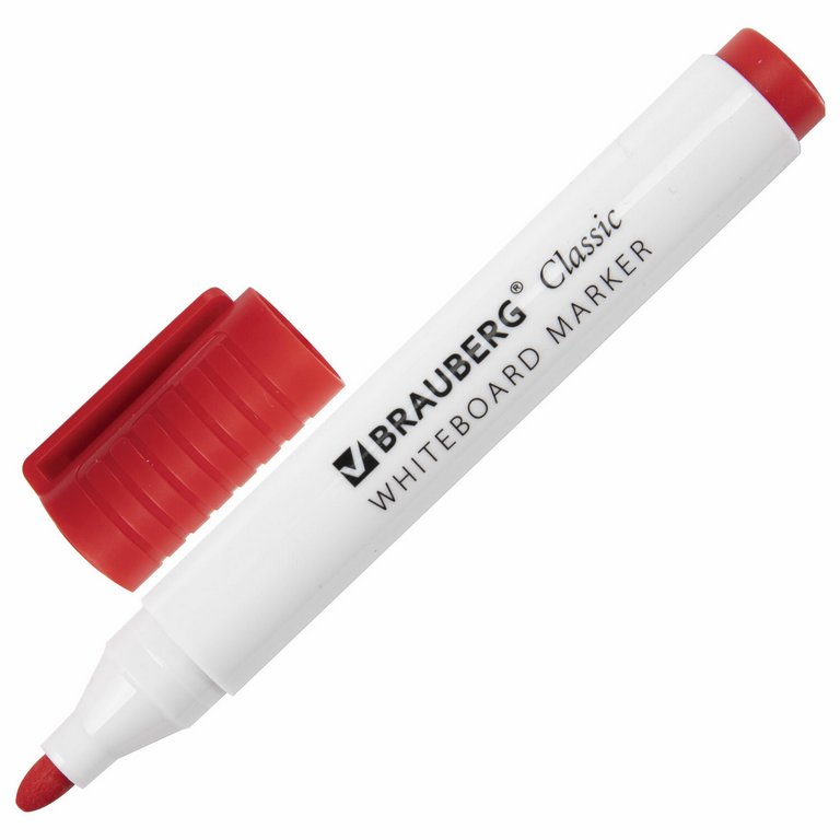 Маркер для доски Brauberg "CLASSIC" 3мм красный круглый