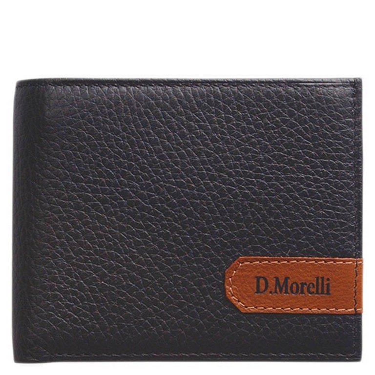 Портмоне D.Morelli мужское "Вестерн" нат.кожа, черное