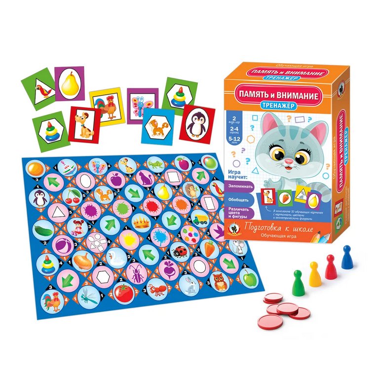 Игра обучающая  Тренажёр "Память и внимание" Русский стиль