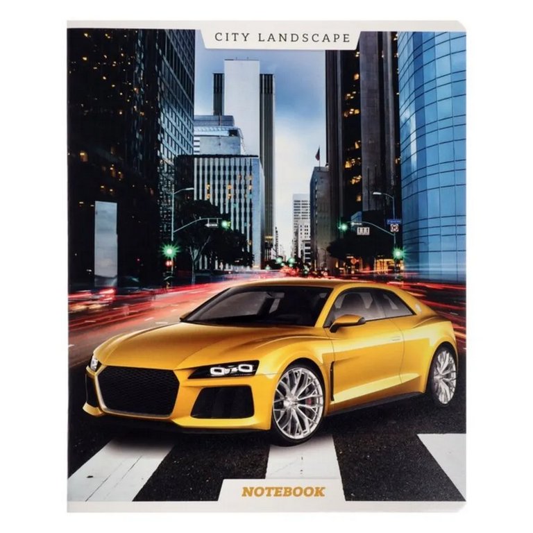 Тетрадь 48 лист лин. А5 на скрепке "Городские авто"