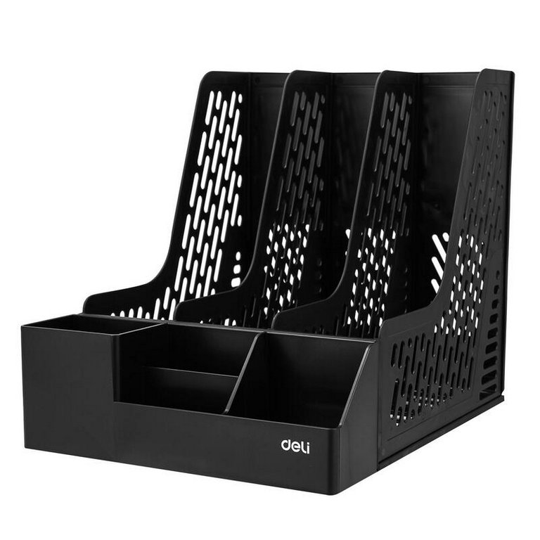 Лоток вертикальный 3 отделения по 40мм + органайзер Deli