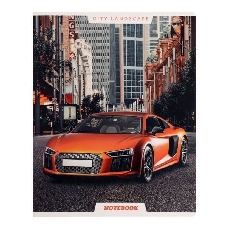 Тетрадь 48 лист лин. А5 на скрепке "Городские авто"