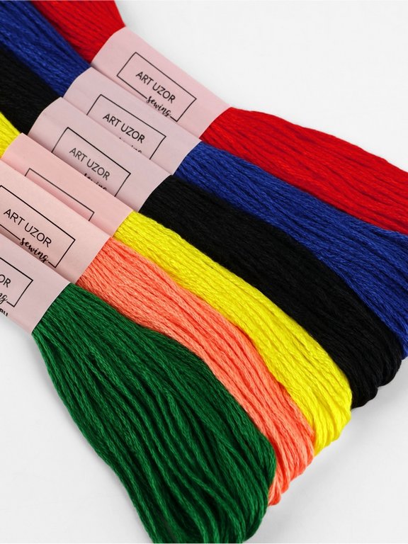 Набор ниток мулине 8 м,  6 шт ART UZOR