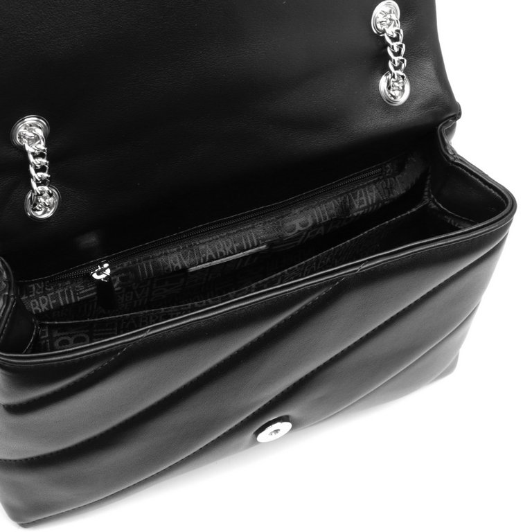 Сумка женская FABRETTI 27х19х10 см, нат. кожа, черный