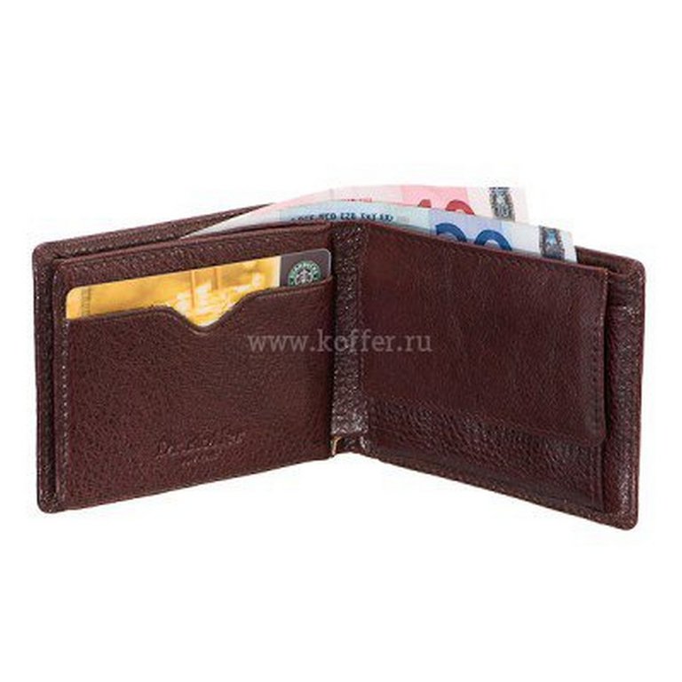 Портмоне Dr.Koffer 9,5*13см, нат. кожа, коричневый