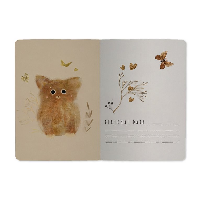 Тетрадь 32 лист кл. А6- на сшивке "LOVE ME.Милый котик"