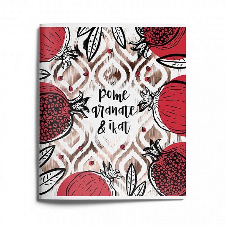 Тетрадь 48 лист кл. А5 на скрепке LOREX "ORIENTAL POMEGRANATE" двойная обложка soft touch