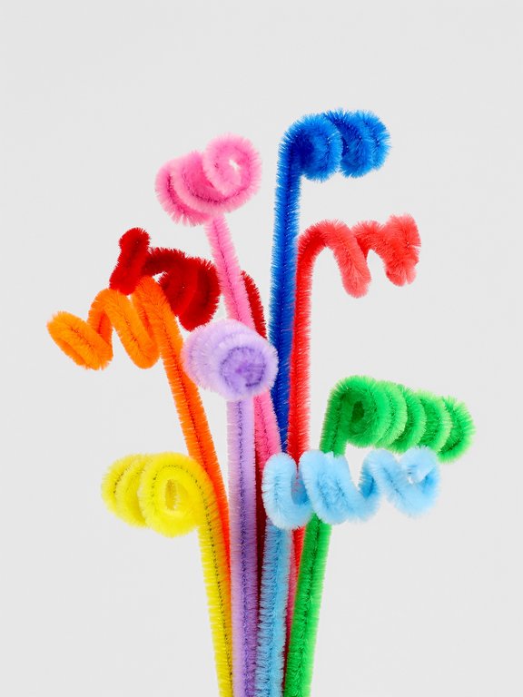 Проволока пушистая цветная 6мм*30см (100шт/уп) цв. ассорти