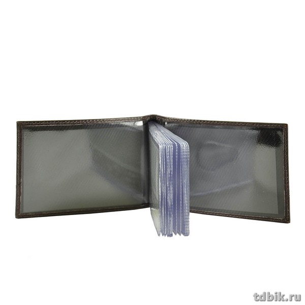 Визитница на 40 визиток D.Morelli "VITO", нат.кожа, коричневая