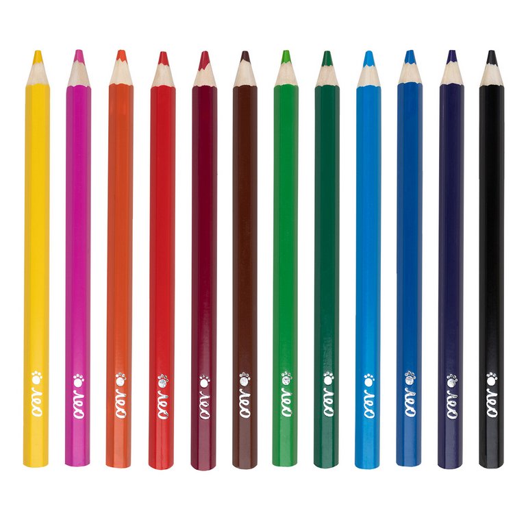 Набор карандашей  12 цв.  толстые Лео "Расти"