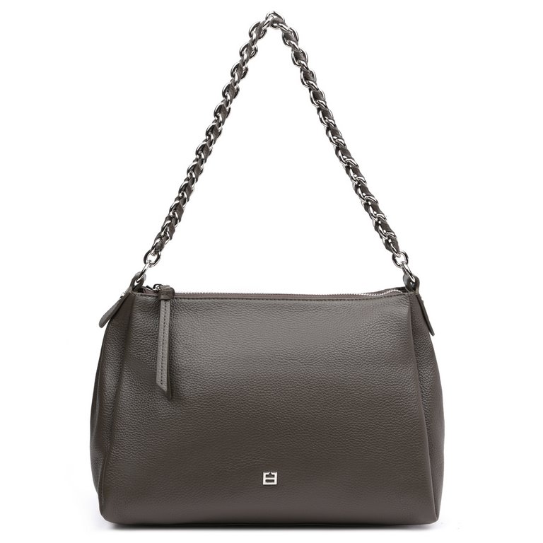 Сумка женская FABRETTI 30х22х14 см, нат. кожа, табачный