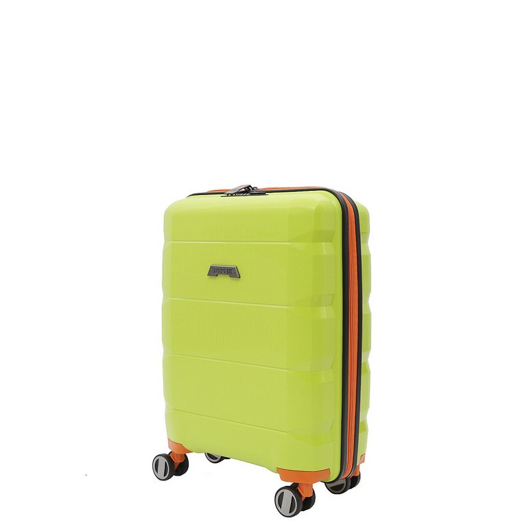 Чемодан 4-х колесный FABRETTI 100% полипропилен, 56*39*20 см, салатовый