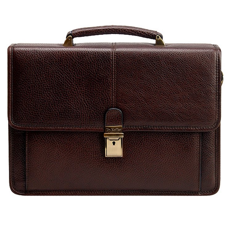 Портфель Dr.Koffer 34*25*8 нат. кожа, коричневый