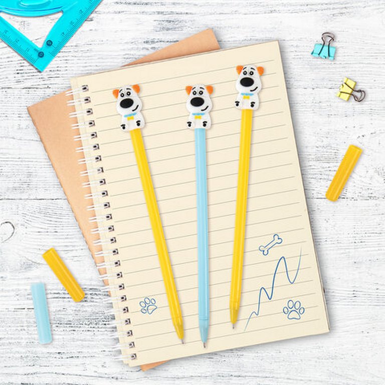 Ручка шариковая сувенирная "Собачка" 0,7мм, синяя (ассорти) ЮНЛАНДИЯ