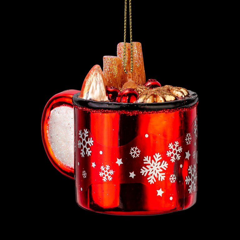 Украшение елочное из стекла "Глинтвейн" 10х9х7 см