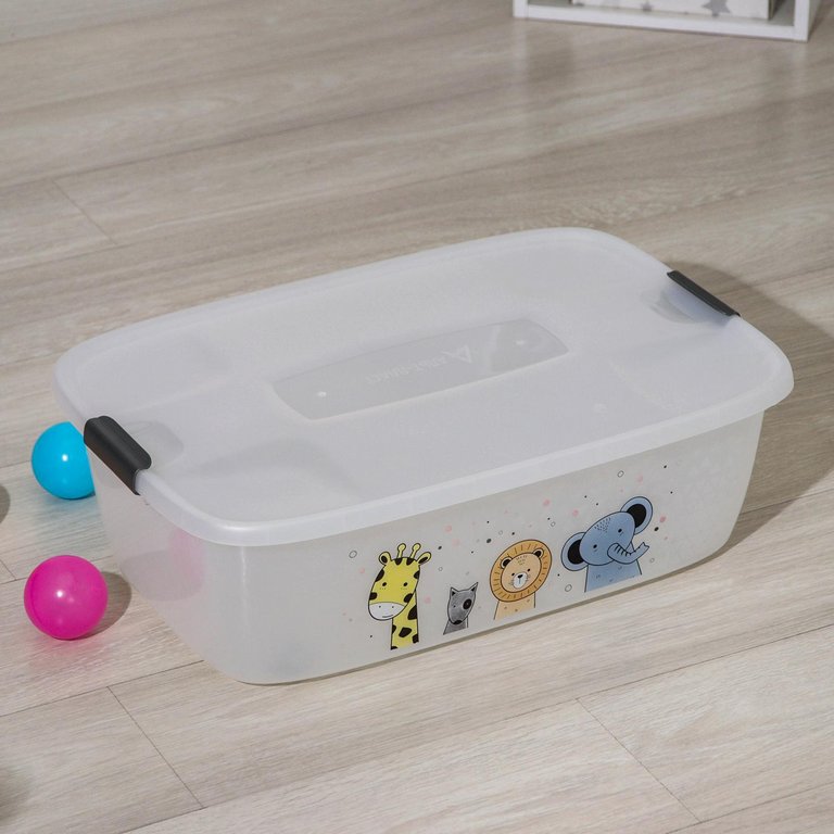 Контейнер для хранения на колёсиках детский, 32 л, пластиковый с крышкой