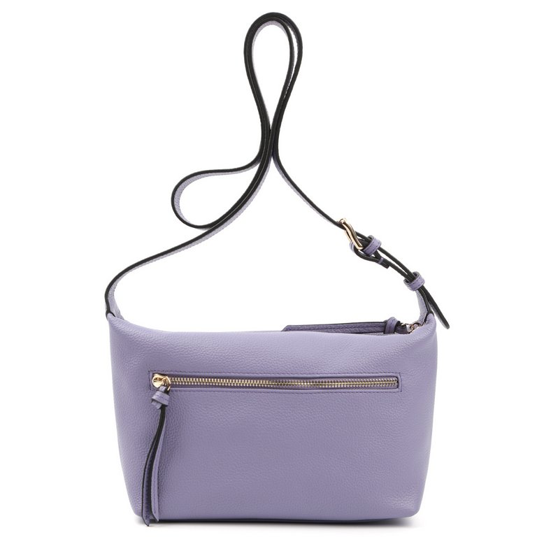 Сумка женская FABRETTI 29х17х9 см, нат. кожа, сиреневый