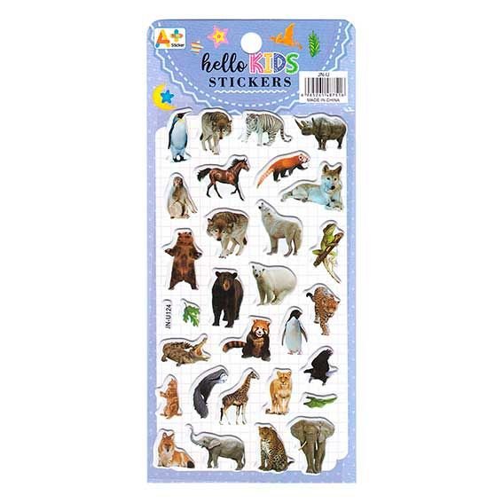 Наклейки 10 х 22 см  "Животный мир 3"