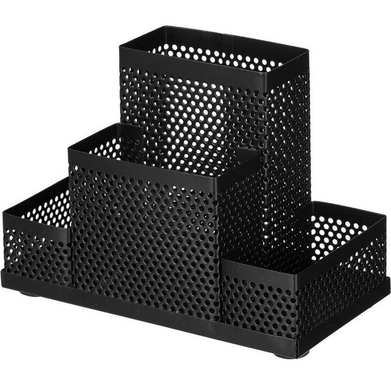 Подставка наст д/канц. принадлеж. металл, Attache 4 отд. черная