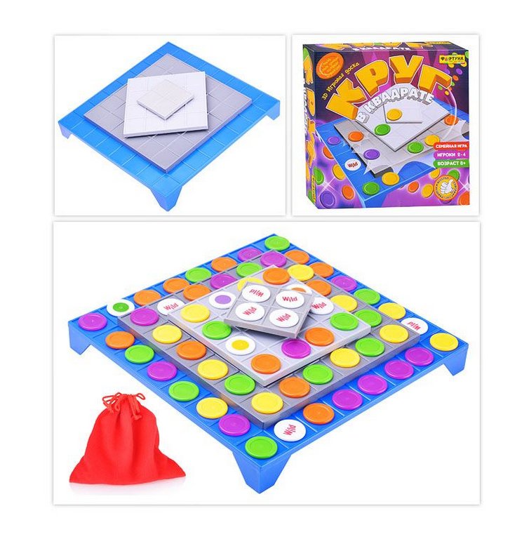 Игра настольная  .8+ "Круг в квадрате" ИГРА Фортуны