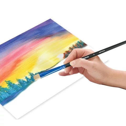 Кисть Щетина № 4 плоская BRAUBERG "PREMIUM"