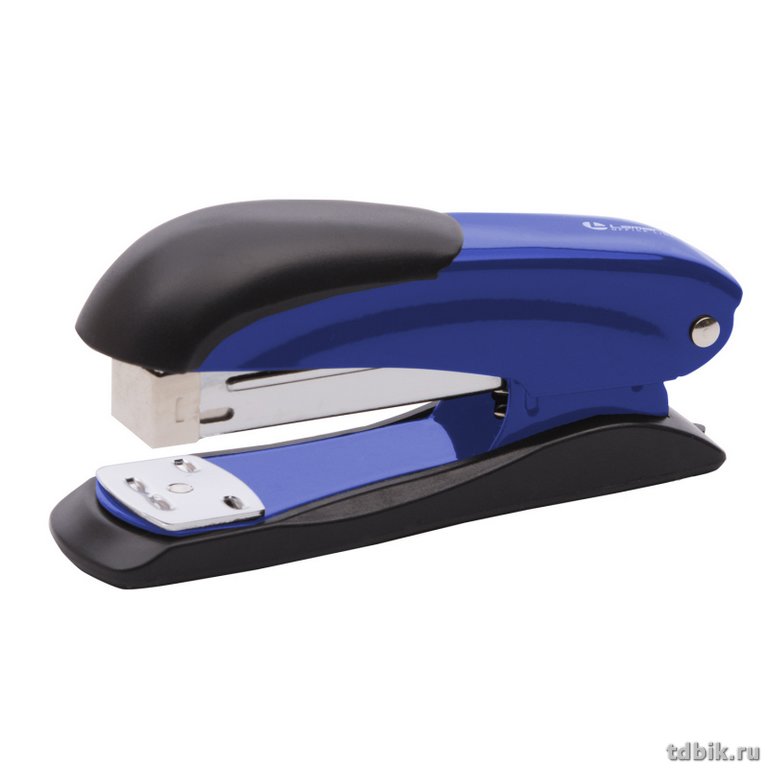 Степлер 24/6 до 20л металлический, Lamark Ulrich, синий с антистеплером