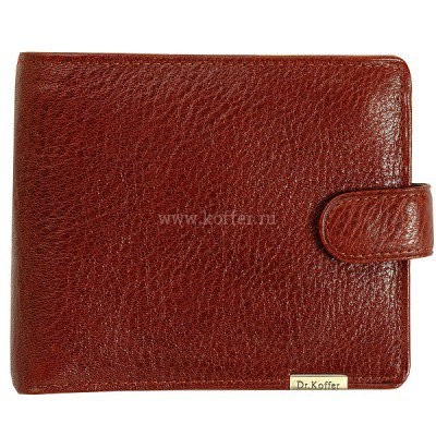 Портмоне Dr.Koffer 12*10,5см, нат. кожа, коньяк