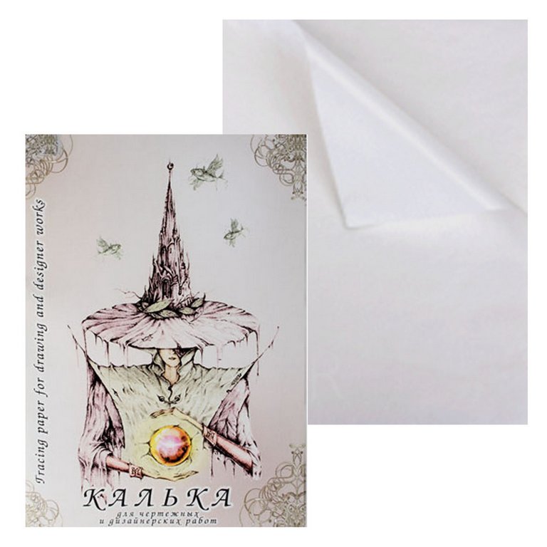 Калька А3 для чертежных  дизайнерских работ, 40 л