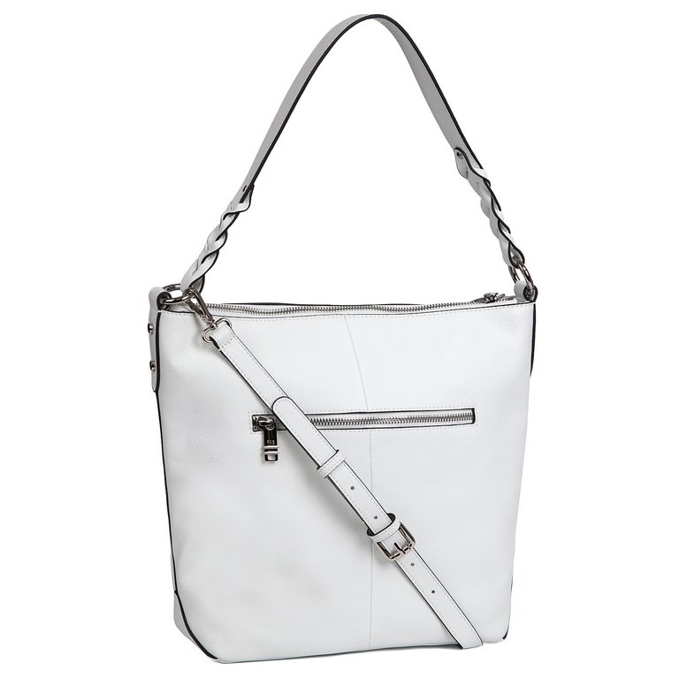 Сумка женская FABRETTI 32х29х11 см, нат. кожа, белый