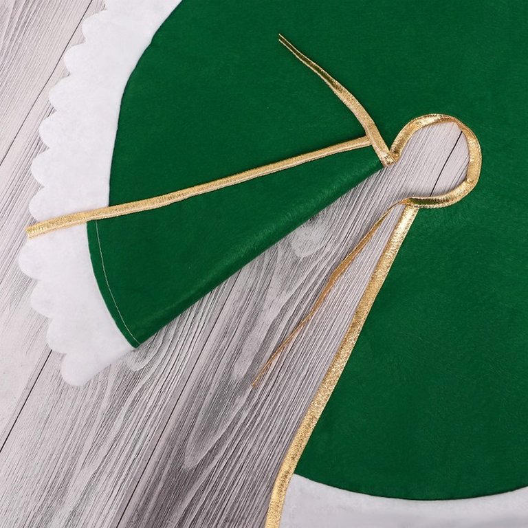 Покрывало под ёлку "Рюши" 60 см, зелёный