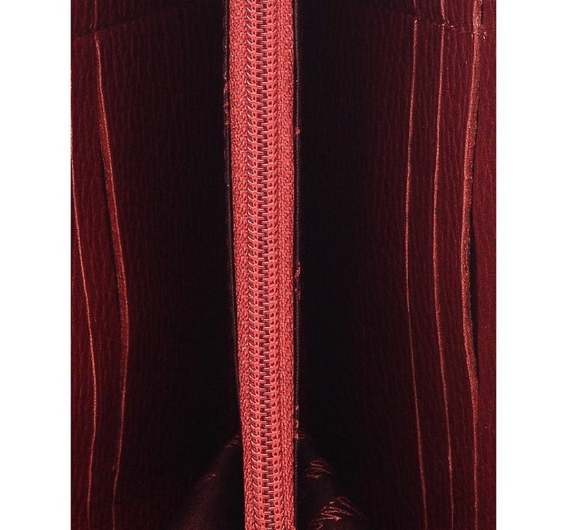 Портмоне D.Morelli женское "Монтана" на молнии, нат.кожа, красное