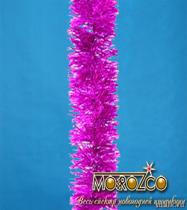 Мишура d  35мм, длина 2м "Праздничная" цвет сиреневый MOROZCO