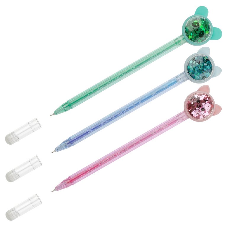 Ручка пиши-стирай гелевая "Funny smile" MESHU (ассорти) с топпером