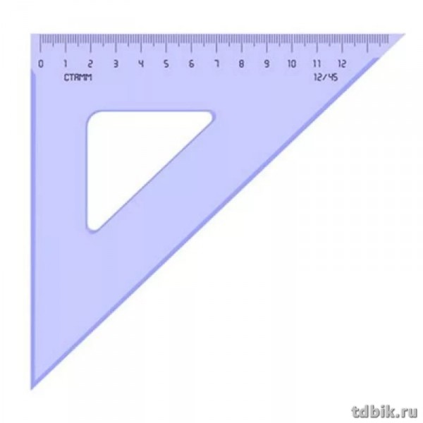 Треугольник пласт. 30 град. 230мм Стамм тонированый ассорти