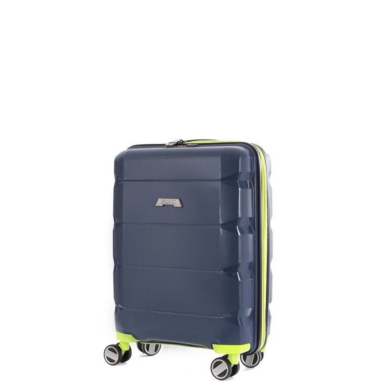 Чемодан 4-х колесный FABRETTI 100% полипропилен, 56*39*20 см, синий
