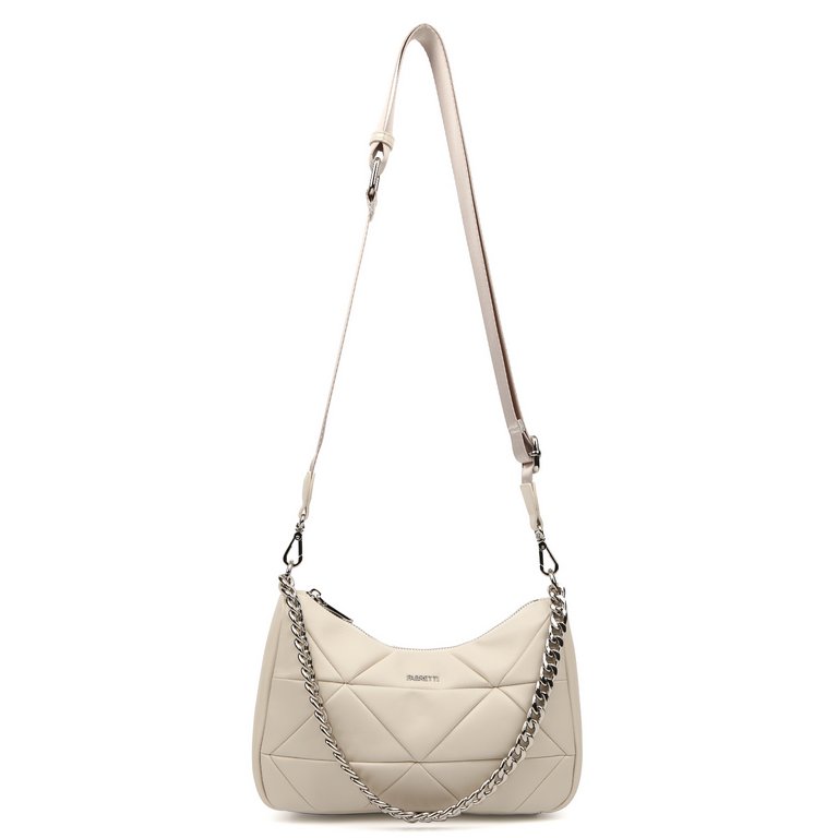 Сумка женская FABRETTI 27х18х10 см, нат. кожа, бежевый